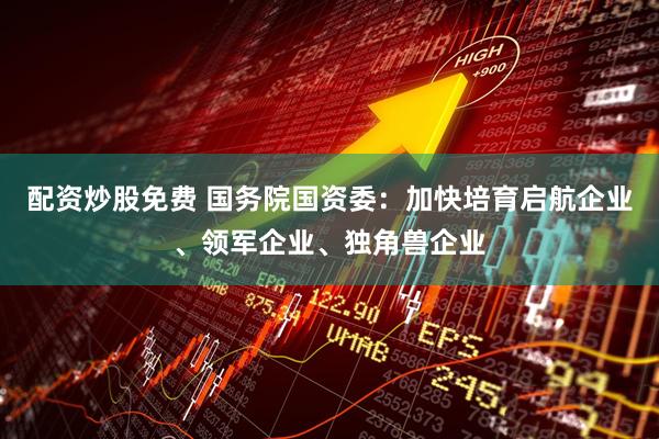 配资炒股免费 国务院国资委：加快培育启航企业、领军企业、独角兽企业